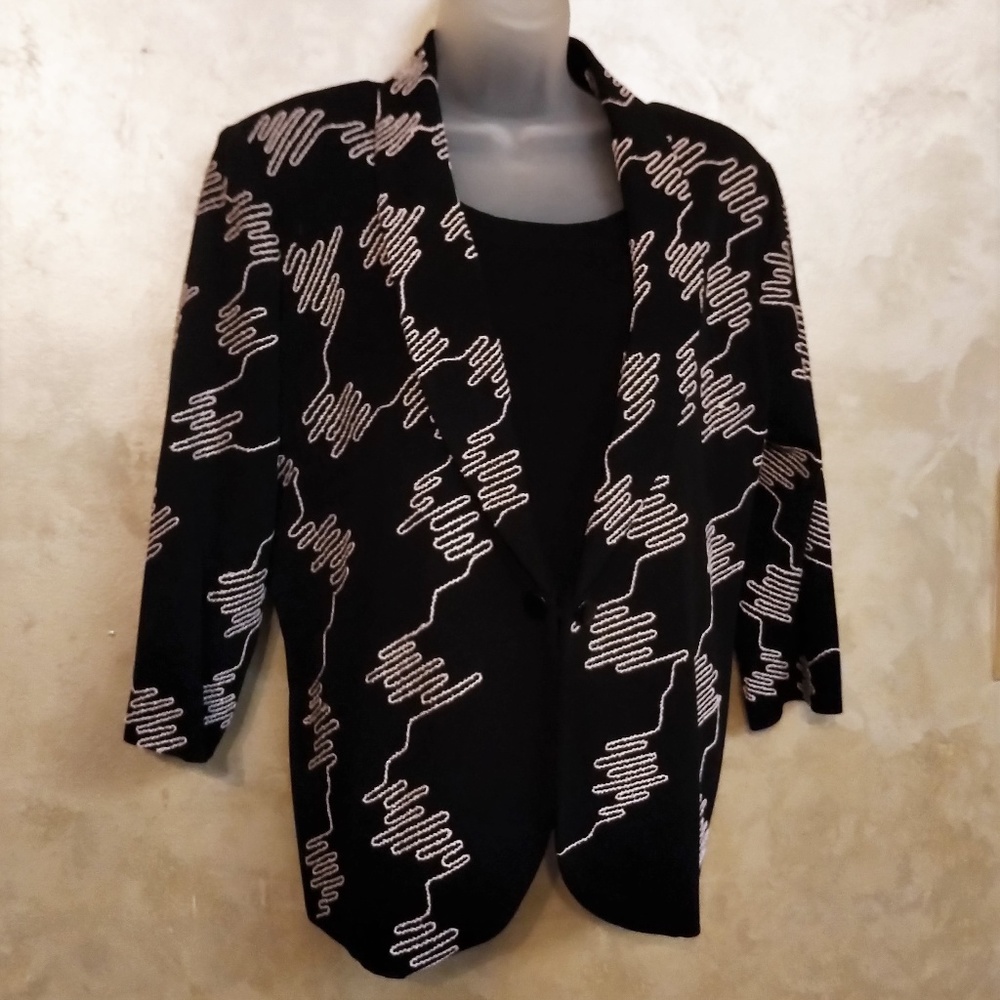 Ming Wang Embroidered Jacket Like New XL
